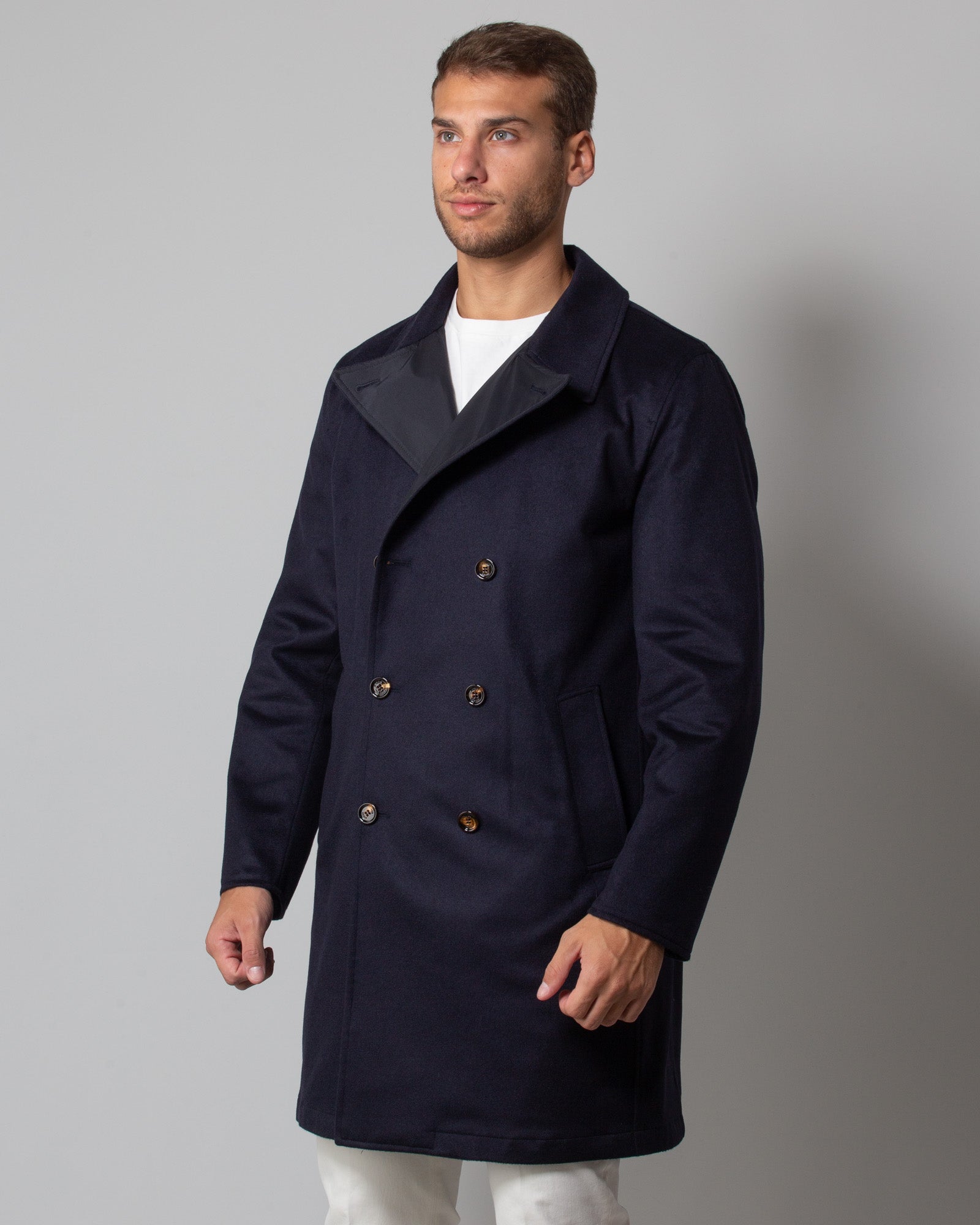 Soprabito double face in cashmere Storm System - Kired | Risvolto.com