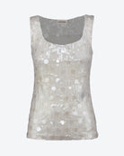 Top smanicato con paillettes - PAROSH | Risvolto.com