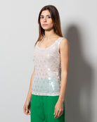 Top smanicato con paillettes - PAROSH | Risvolto.com